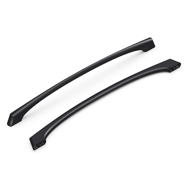Hickory Hardware 5 Pack Solid Core Kitchen Cabinet Pulls Luxury Cabinet Handles Hardware for Doors  Dresser Drawers 12 Inch Hole Center Matte Black Greenwich Collection