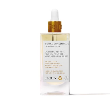 Truly Beauty Cooka Concentrate Ingrown Serum  Ingrown Hair Treatment for Bikini Area  Smoothing and Soothing After Shave Formula  Heals Razor Burn Nicks and Ingrowns  07 OZ