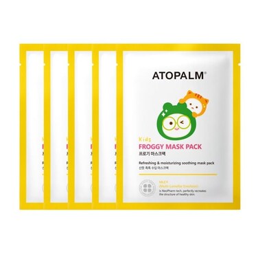ATOPALM KIDS FROGGY MASK PACK 1 BOX 5 Sheets Revitalizing Moisturizing MLE Mask Pack Korea