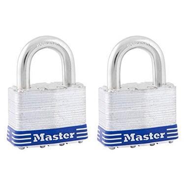 Master Lock 5T Outdoor Padlock with Key 2 Pack KeyedAlike Silver