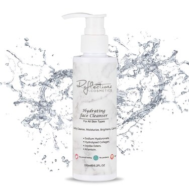 Reflectionz Anti Aging Face Wash for Dry  Oily Skin with Hyaluronic Acid  Collagen Gentle Hydrating Cleanser for Women  Men NonFoaming Facial Wash 52 Oz