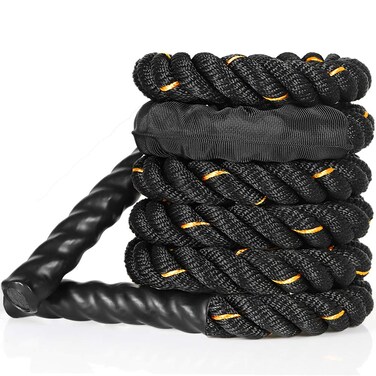FREEWISE Heavy Jump Rope Skipping Rope Workout Battle Ropes for Men Women Total Body Workouts Power Training Improve Strength Building Muscle