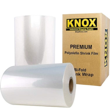 Knox Brand  8 75 Gauge Polyolefin Shrink Film Heat Wrap POF Centerfold 3500 feet