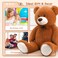 DOLDOA Giant Teddy Bear Soft Stuffed Animals Plush Big Bear Toy for Kids Girlfriend 36 inch Brown