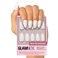 Glamnetic Press On Nails  Creamer  UV Finish Neutral Ombre Short Round Nails Reusable  15 Sizes  30 Nail Kit with Glue