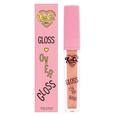 Kimchi Chic Gloss Over Gloss Shimmery MicroSparkle Lip Gloss To Wear Alone Or Over Lipstick FragranceFree Luscious Lip Balm Peach Pink 03 Peach Shimmer 035ml