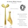 Amirce Face Massager Roller 3D Roller Facial Massager and Gua Sha Massage Roller Tool Set for Women Facial Skin Care Tools Gold
