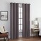 ECLIPSE Andover Solid Tripleweave Thermal Blackout Grommet Curtains for Bedroom 2 Panels 42 in x 84 in Grey