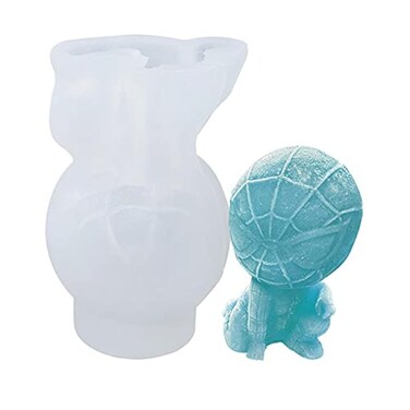 Silicone Molds Spiderman Ice Maker Silicone Tray Cute Easy Release Novelty Drink Tray For Chilled Drinks Fondant Candy Chocolate Molds for Cake Decorations Homemade Kitchen Medium