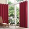 ECLIPSE Bradford Waterproof Blackout Thermal Insulated Grommet Outdoor Curtain for Patio or Porch 1 Panel 52 in x 63 in Red