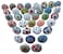 OSNICA 20 Pieces Mix Color Multi Designed Ceramic Cupboard Cabinet Door Knobs Drawer Pulls  Chrome Hardware  Hand Painted Pulls