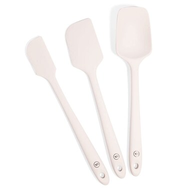 The Silicone Kitchen Improved Spatula Skinny Spatula Spoonula in Designer White Silicone Spatula Set 3 Piece OffWhite