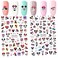2Pieces 3D Mouse Nail Stickers Cute Kawaii Cartoon Nail Stikers SelfAdhesive Nail Decals for Women Girls Kids Nail Art Stickers 75Decals