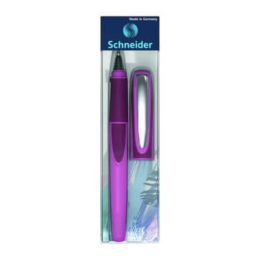 Schneider Ray Cartridge Rollerball Pen M Medium Refillable Boysenberry Barrel Royal Blue Erasable Ink Cartridge Pack of 1 Pen 187809