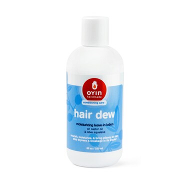 Oyin Handmade Hair Dew Daily Quenching Hair Lotion with Castor Oil and Olive Squalane  8 oz