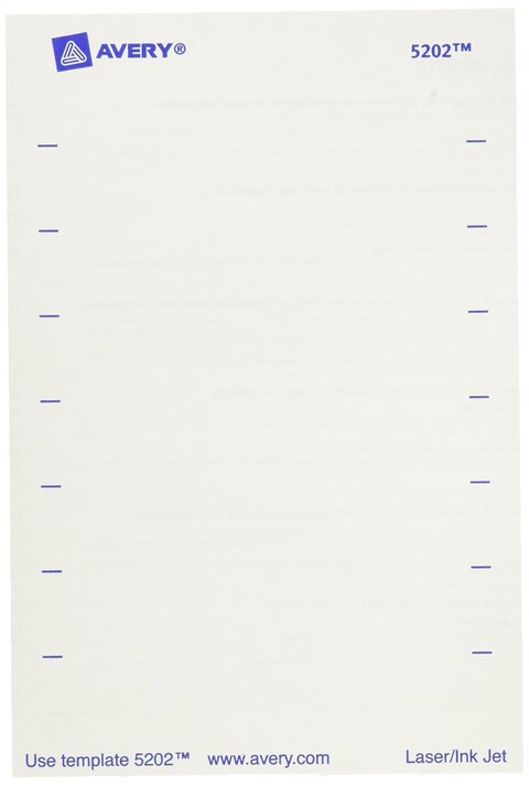 Avery PrintOrWrite Permanent InkjetLaser File Folder Labels 5202 58 x 3 12 White Pack Of 252