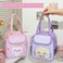 POYIPI Kawaii Animal Lunch Box Insulated Lunch Bag for Women Purple Durable Reusable Tote Bag