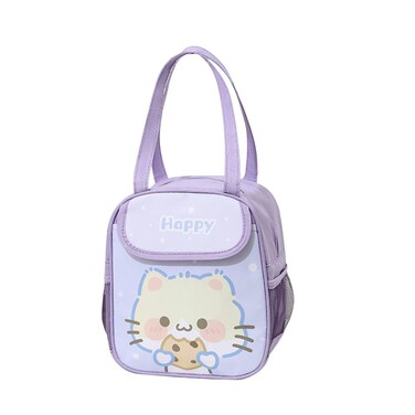 POYIPI Kawaii Animal Lunch Box Insulated Lunch Bag for Women Purple Durable Reusable Tote Bag