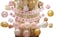 KMusculo Baby Shower Decorations for Girl Party Supply Kit Including Pom pom Gold Foil CurtainLatex Balloons Gold Pink It is A Girl Baby Shower Including 72 ft Banner and 98 FT Gold Foil Curtain