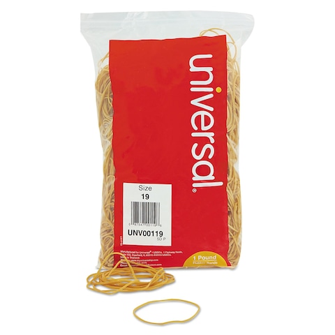 Universal 00119 Rubber Bands Size 19 312 x 116 1lb Pack