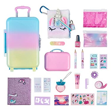 REAL LITTLES Unicorn Travel Pack with Toy Suitcase Carry Bag Unicorn Journal and 15 Surprise Toy Accessories Inside  Amazon Exclusive