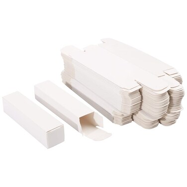 COSIDEA 50 PCS Empty White Lip Gloss Boxes W23 xW23 xH103mm  09  09  405 inch Cosmetic PerfumeMascara Box Packaging for Small Business Wholesale small Kraft Paper Box Luxury Holder Wrapping