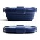 STOJO Collapsible Sandwich Box  Denim Blue 24oz  Reusable Food Storage Container  ToGo Travel Silicone Bowl for Hot and Cold Food  for Meal Prep Lunch Camping and Hiking  Dishwasher Safe