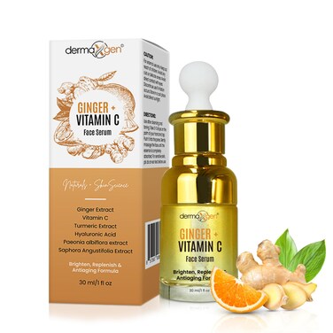 Ginger Face Serum  Vitamin C  Turmeric Organic Acne Treatment Clear skin Tone Hydrate Dull  Dry Skin AntiAging Facial Serum  1 FL OZ