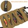 OFNMY Canvas Tool Roll OrganizerTool Roll Up Bag  Wrench OrganizerWrench Roll Pouch with 5 PocketsTool Organizer Bucket for ElectricianHVAC Plumber Carpenter or Mechanic  Khaki