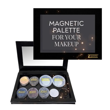 Deep Medium Z Palette Magnetic Makeup Palette Empty Magnetic Palette Universal Magnet makeup palette for Eyeshadows Powders Customizable Beauty Organizer with Clear Window
