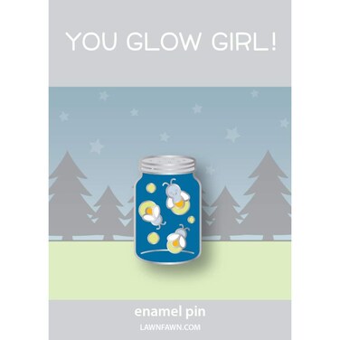 Lawn Fawn You Glow Girl Enamel Pin LF2244
