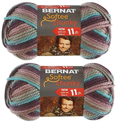 Bernat Softee Chunky Yarn 2Pack Super Bulky 6 Each 28 Ounce 100 Acrylic Shadow