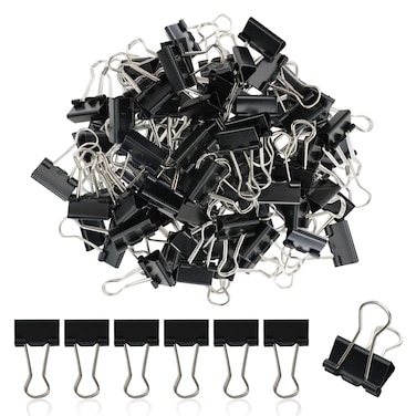 Metal Small Binder Clips Small for Paperwork50 Pack 34 Inch Paper Clamps Clips Office SuppliesMini Black Office Clips
