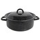 Mirro 45 Quart Traditional Vintage Style Black Speckled Enamel on Steel Dutch Oven with Lid MIR10701