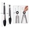 Silicone NonSlipTongs for Cooking 430 Steel Table Tongs for Kitchen Salad Pasta Grilling BBQ Heat Resistant Tip Strong Grip for Meat Black