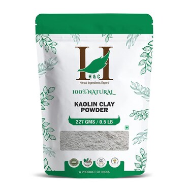 HC HERBAL INGREDIENTS EXPERT HC Kaolin Clay Powder  227 Grams  For Acne Blackheads Skin Face Mask