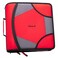 Caseit The King Sized Zip Tab Zipper Binder  4 Inch DRings  5 Subject File Folder  Multiple Pockets  800 Sheet Capacity  Comes with Shoulder Strap  Fire Red D186