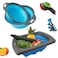 CdyBox New Version 11Pack Silicone Kitchen Strainer Collapsible Colander with Foldable Silicone Measuring Spoon Measuring Cup Kitchen Good Tools Blue 96  11