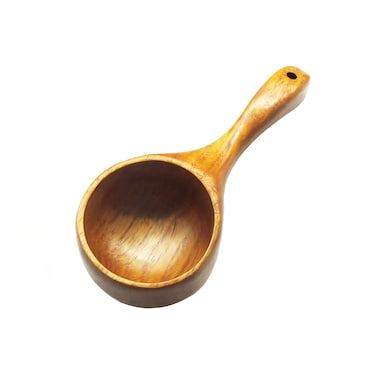 BTYONON Kitchen Scoop Ladle Wood Water Scoop Spoon Wooden Rice Spoon Bath Salt Scoop Kitchen Serving Ladle