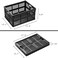 Eslite 34L Large Plastic Folding Storage CratesCollapsible Crates for StoragePack of 3 Black