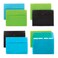 Oxford Plastic Expanding Files 8 Pack of 5 Pocket File Organizers with 4 Tabs and Snap Closure Letter Size Paper 2 Black 3 Blue 3 Green 52005