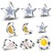 Star Moon Cloud and Sun Cookie Cutters 9 Piece Set  Twinkle Twinkle Little Star Celestial Night Sky Cookie Cutter Biscuit Mold for Kids Baby Shower Birthday Party Decoration  4 Inch 3 Inch 2 Inch