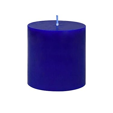 Zest Candle Pillar Candle 3 by 3Inch Blue