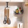 Kitchen Rotating Utensils Hooks Matte Black Cooking Utensil Rack with 8 Rotatable Hooks for Spoons Pots Rags Top Mounted Metal Kitchen Utensils Hanger Holder for Kitchen Bathroom Garage