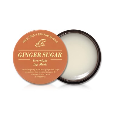 ETUDE Ginger Sugar Overnight Lip Mask 25g  Korean Lip Sleeping Mask Skin Care  Smooth and Moist Lips  Natural Ingredients Nourish  Hydrate Ginger Shea Butter Give Moisturizing Effect