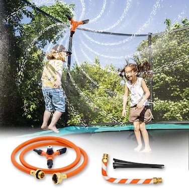 Landrip Trampoline SprinklerTrampoline Spray Water Park Fun Summer Outdoor Kids Water Sprinkler Game Toys Trampoline Accessories328 Feet