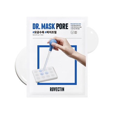 ROVECTIN Dr Mask Pore for Sebum Control and Pore Treatment  Face Mask  Korean Sheet Mask  Vegan Skin Care