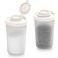 SIGNORAWARE Salt and Pepper Shakers Moisture Proof Set of 2 Large Salt Shaker to go Camping Picnic Outdoors Kitchen Lunch Boxes Travel Spice Set Clear with White Lids Plastic Airtight Dispenser