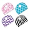 Lucky Line Vinyl Designer Pattern Key Identifier Caps 4 Pack 16304