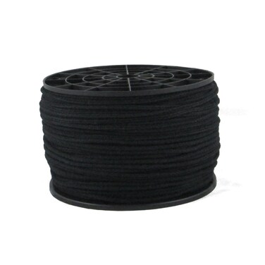 QNR 18 inch Black Cotton Tie LineTheater Cord  600 foot spool  Reinforced  Low Stretch  Unglazed